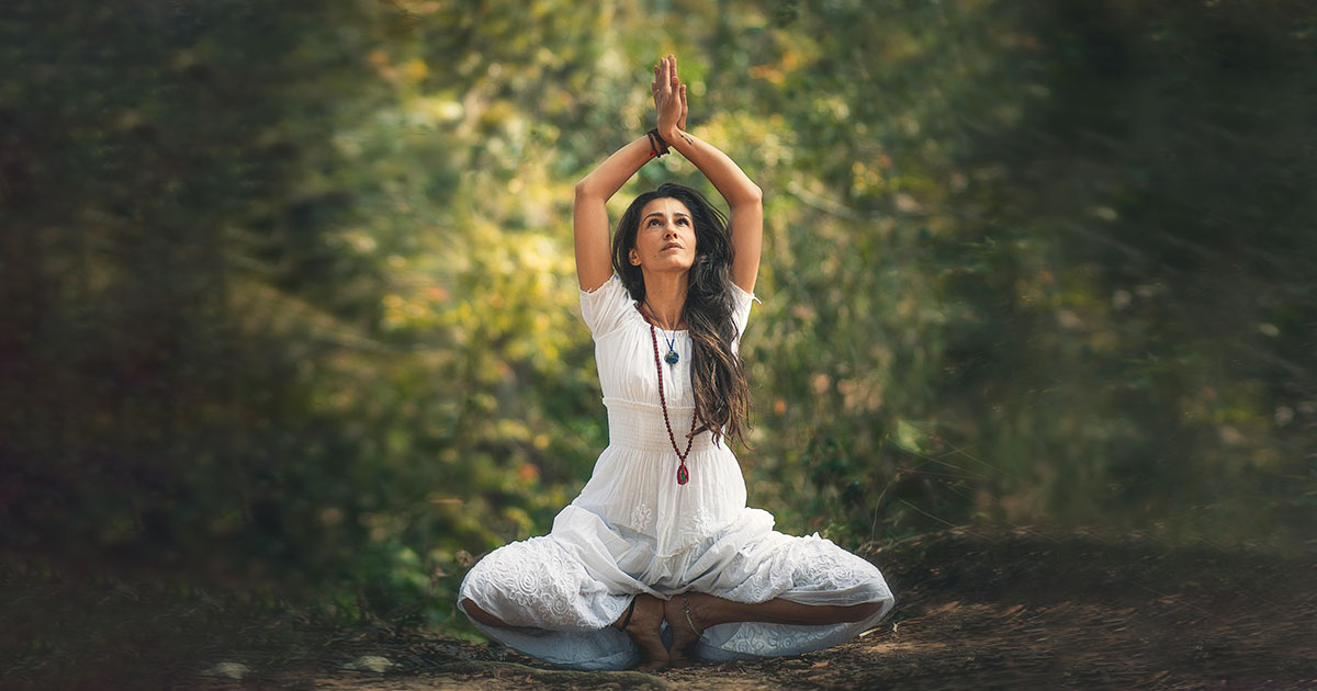 Women posing in yoga asana.