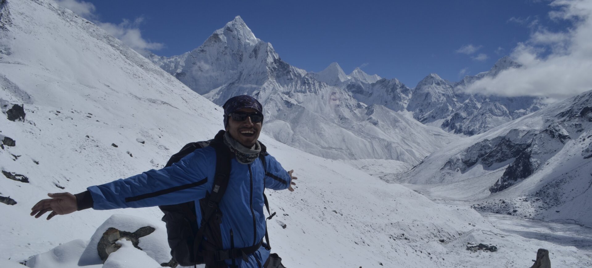 Everest trekking guide at Everest Base Camp