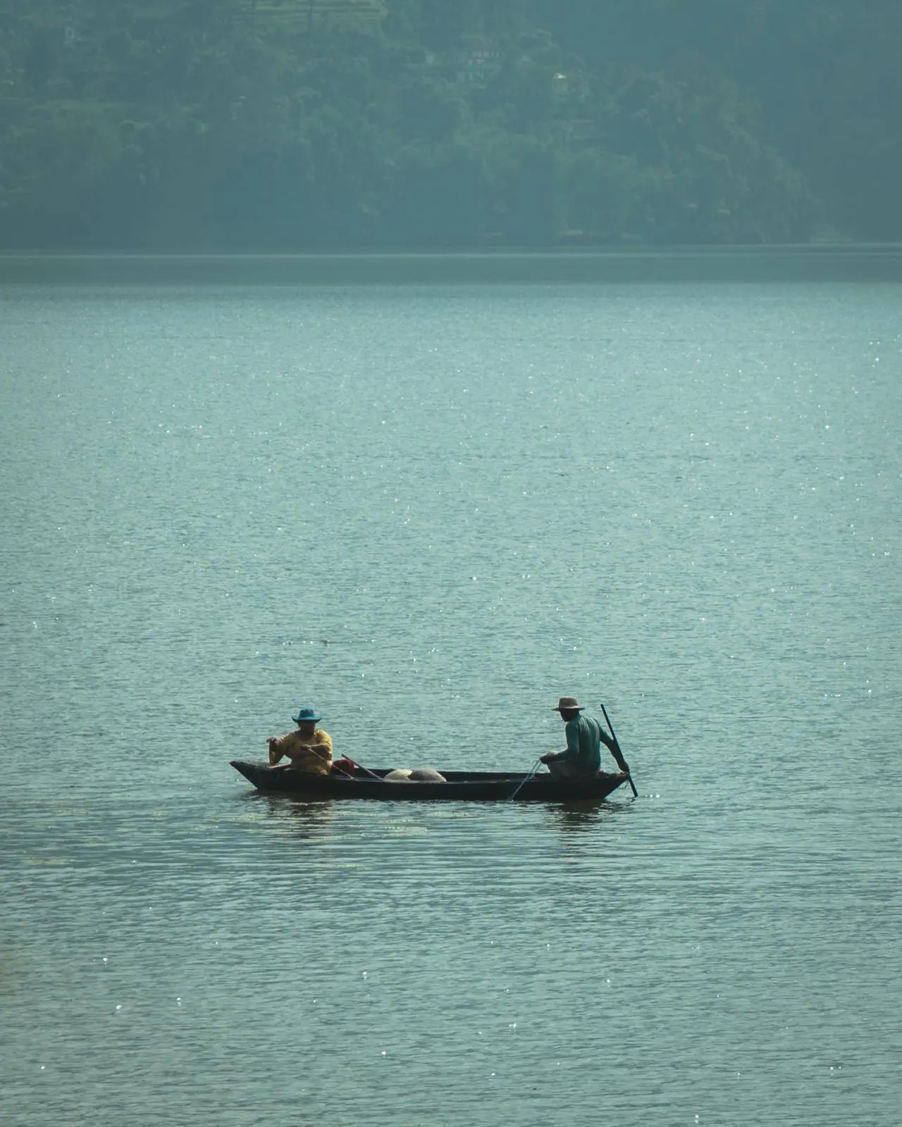 Boating at Fewa Lake during Kathmandu Pokhara Tour