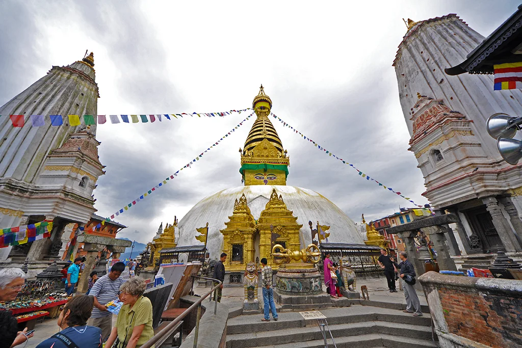 swayambhunath temple wide view