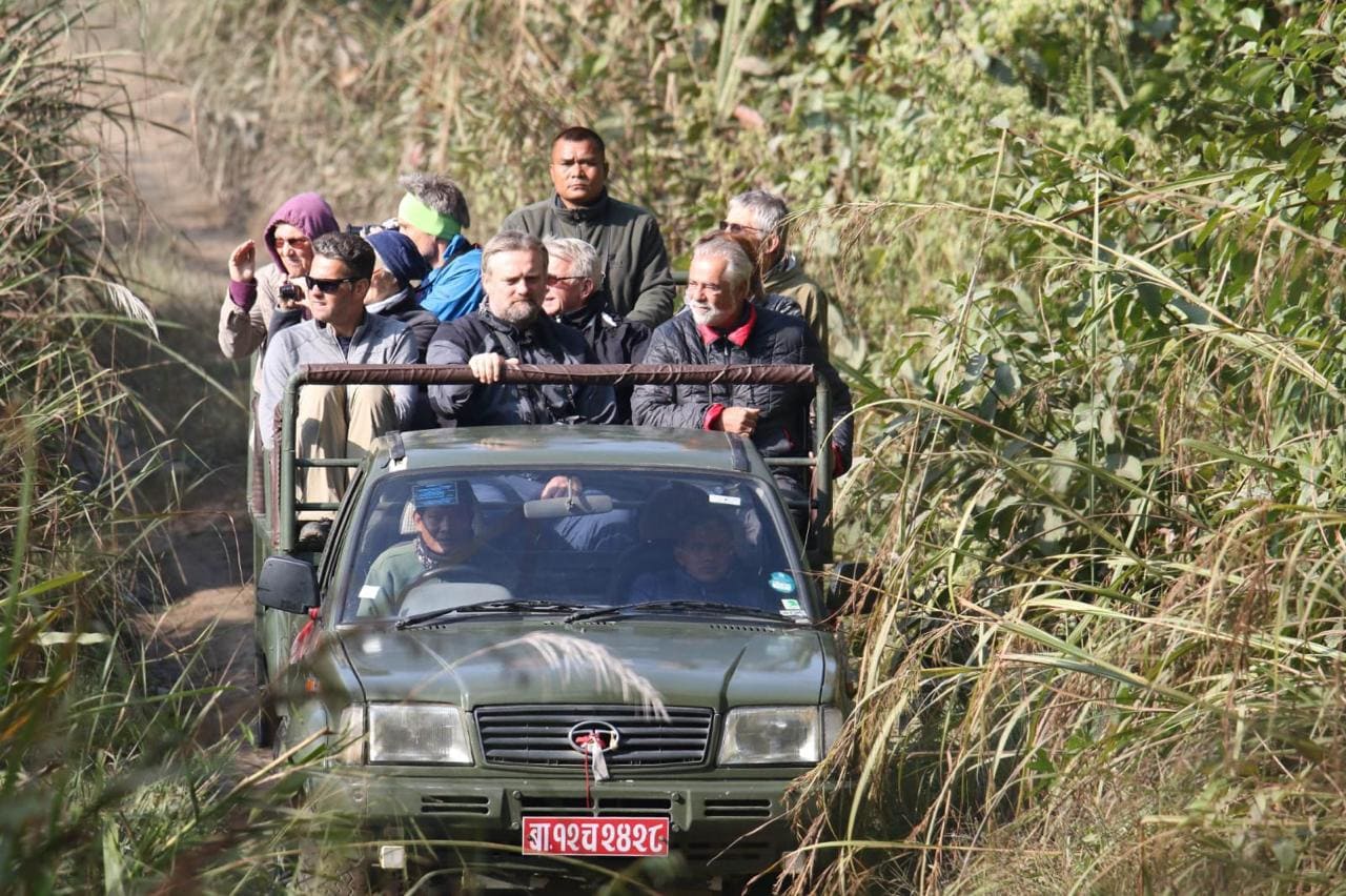 Jungle safari on a jeep