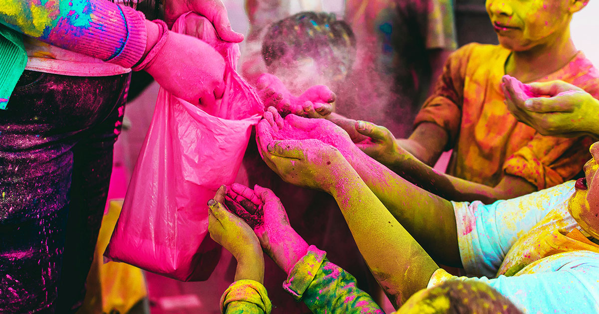 Playing Holi with Colors