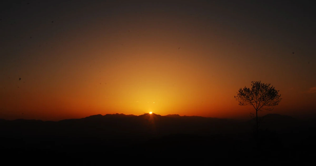 Sunset over Nagarkot.