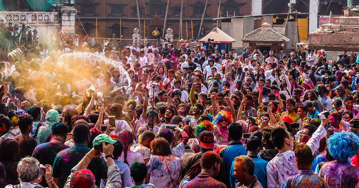 Holi at Basantapur