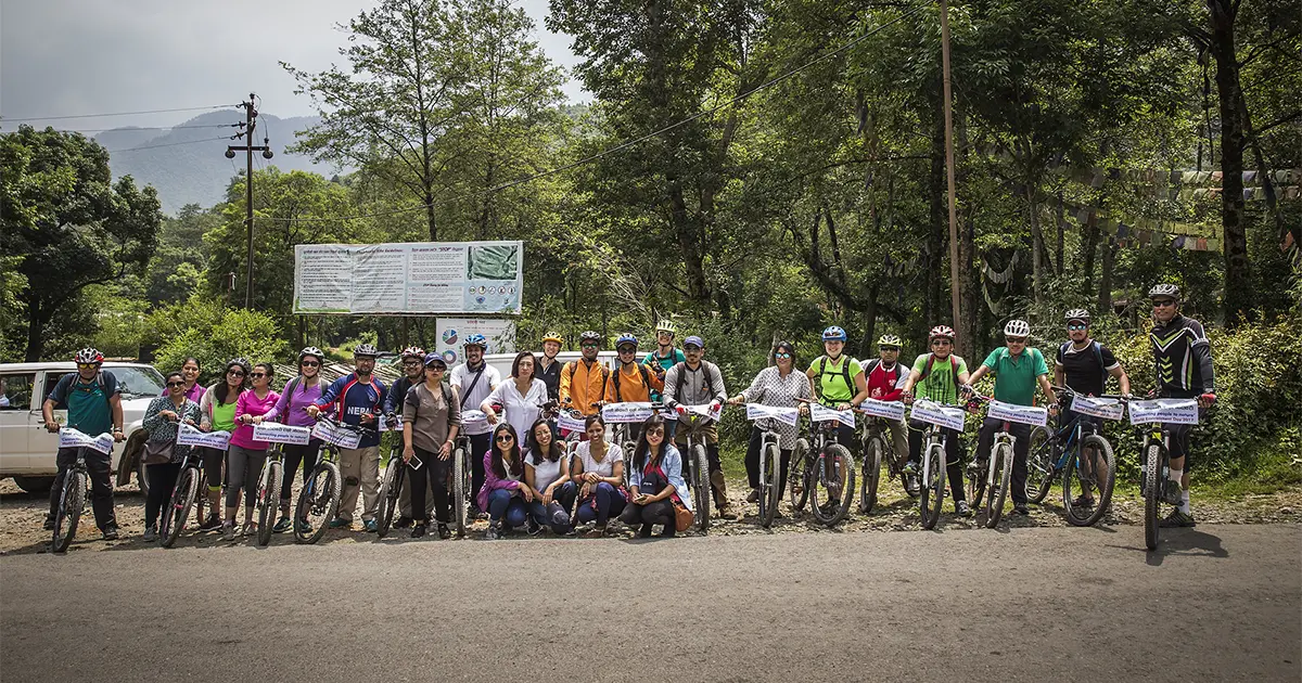 Cycling in Kathmandu Valley organized by ICIMOD