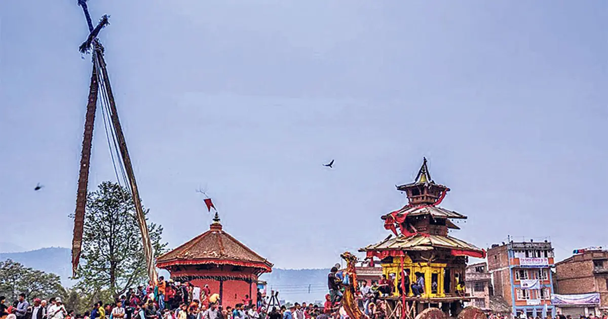 Yosin in Indra Jatra in Kathmandu.
