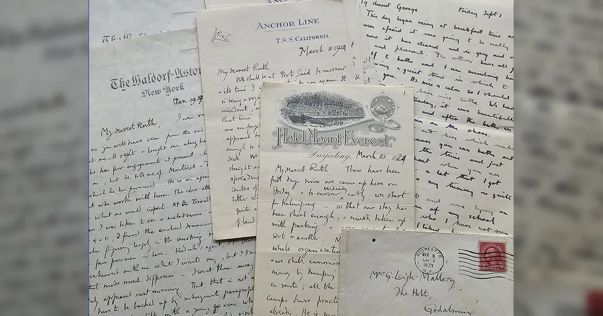 letter written by George mallory