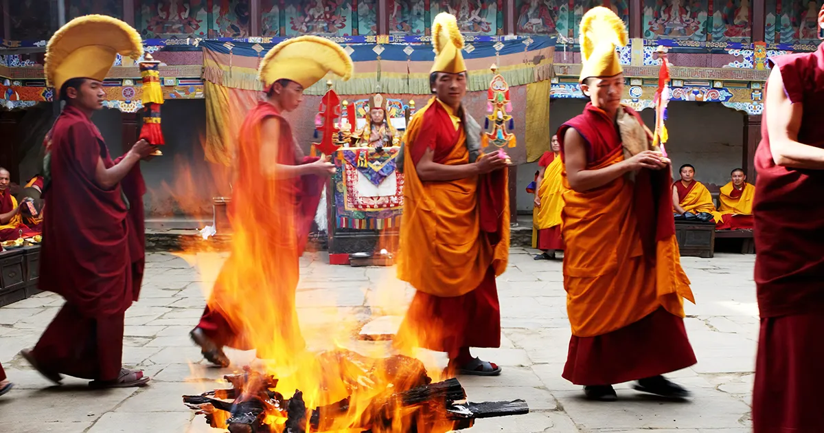 Fire Puja (Jinsak) of Mani Rimdu Festival