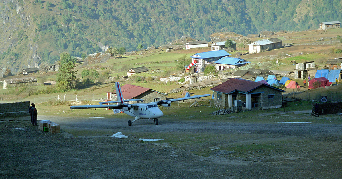 Lukla Airport before construction