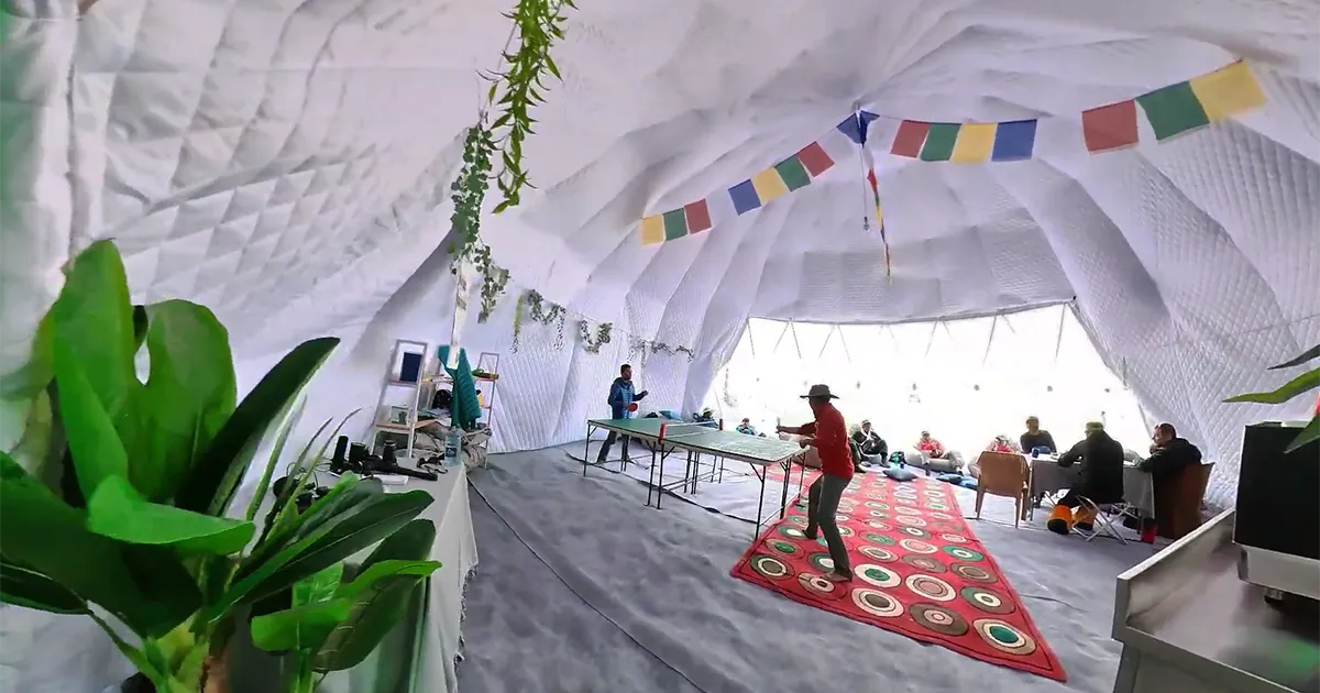 Luxury Entertainment Tent on EBC Trek