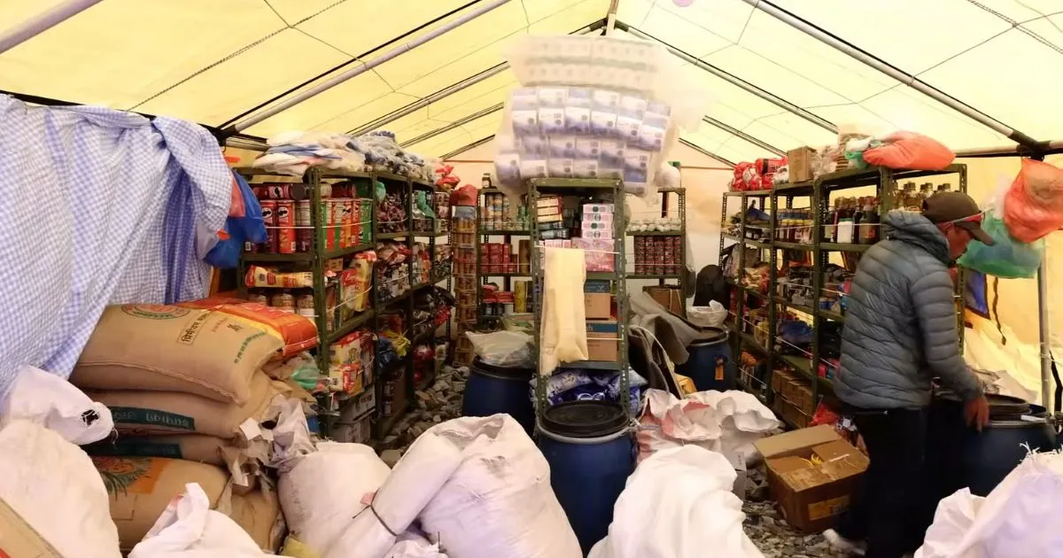 Luxury Pantry at Everest Base Camp