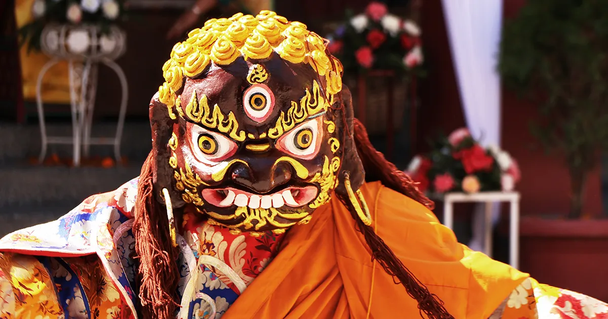 Masked Dance Performers Losar