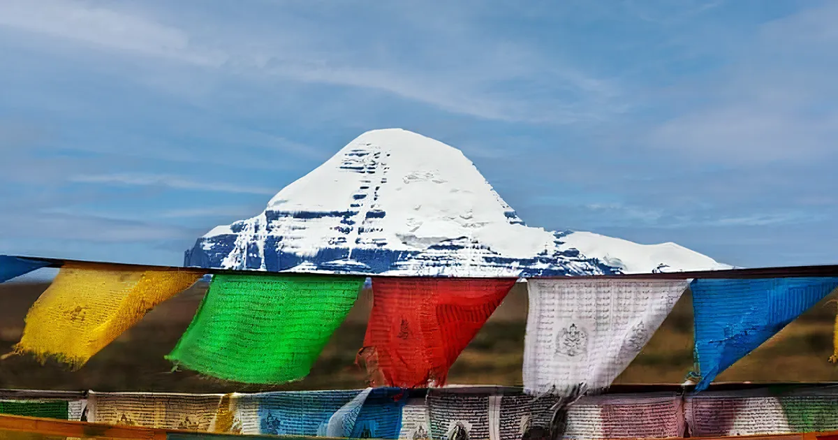 Praying Flags and Mount Kailash