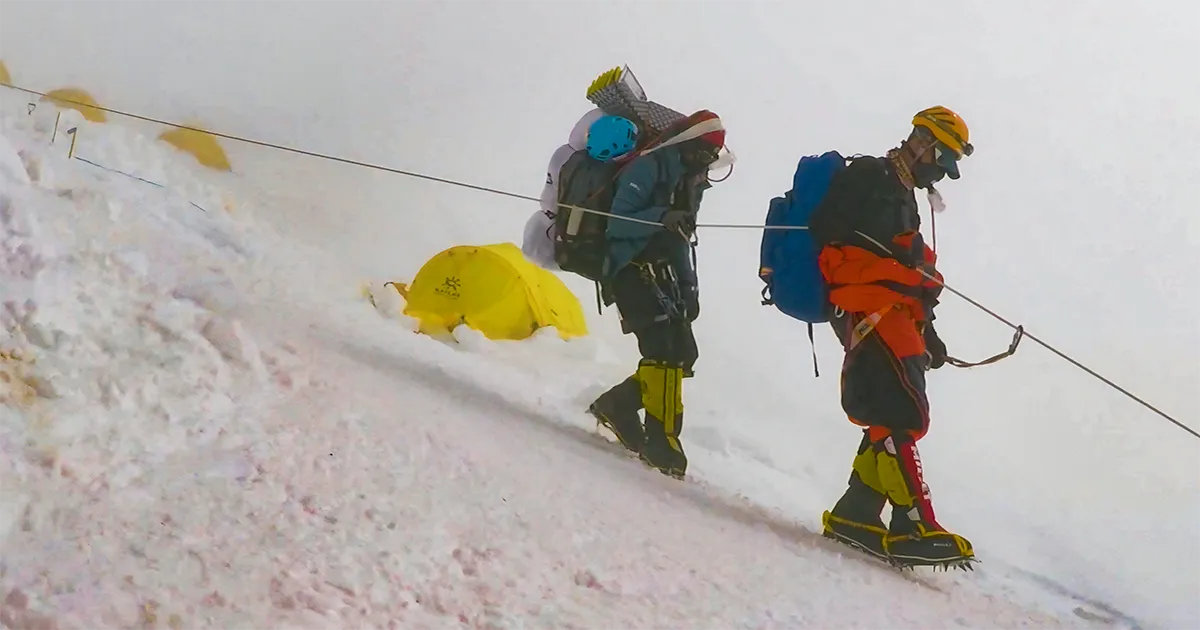 Sherpa Guide Wearing Oxygen Tank