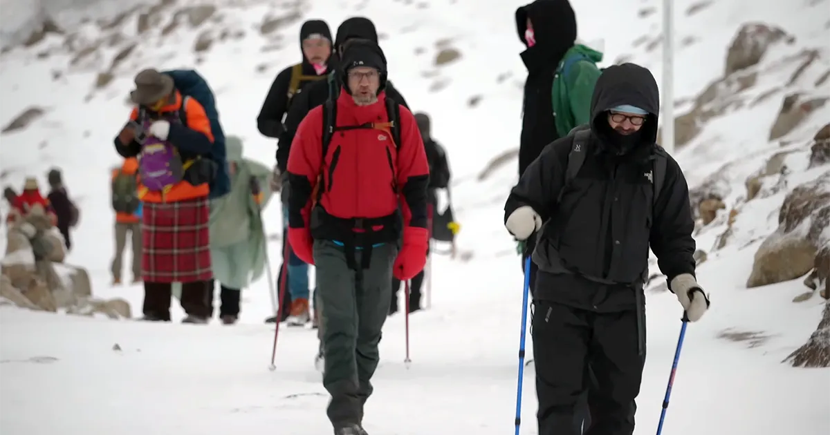 Pilgrims on Kailash Winter Trek