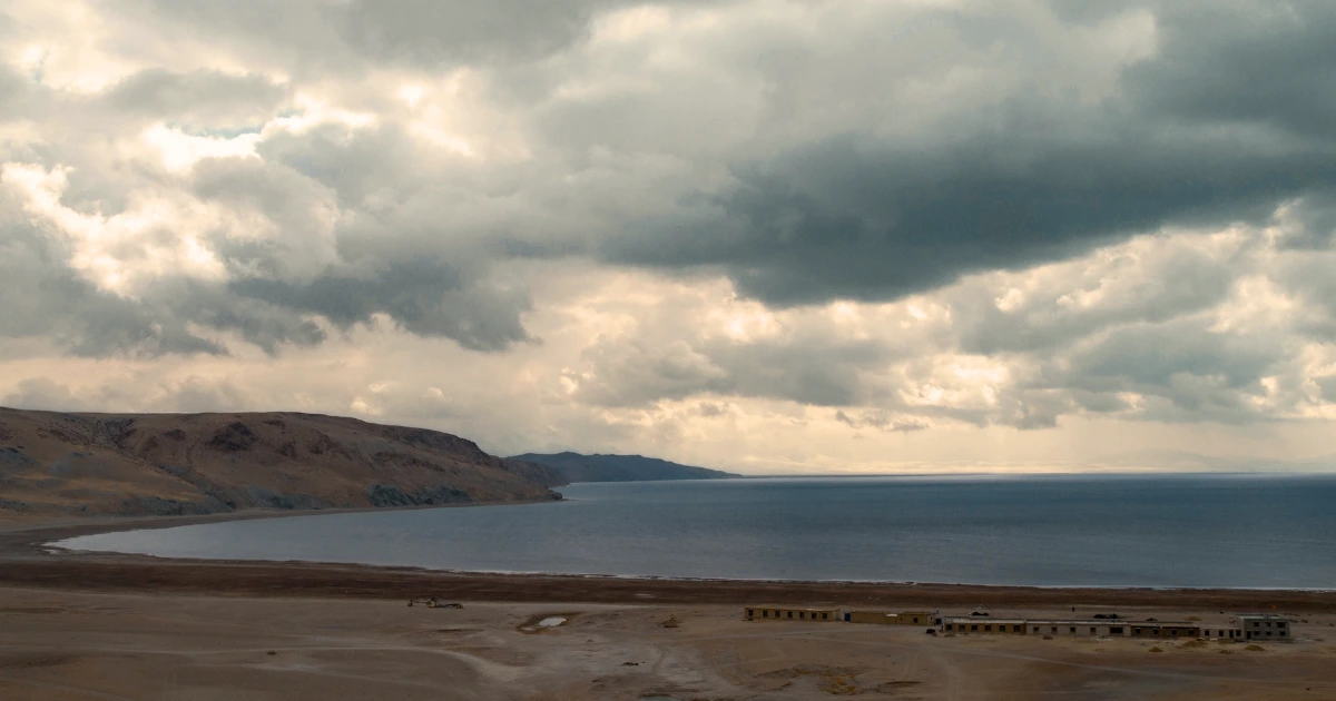 View of Lake Manasarovar from Chiu Monastery