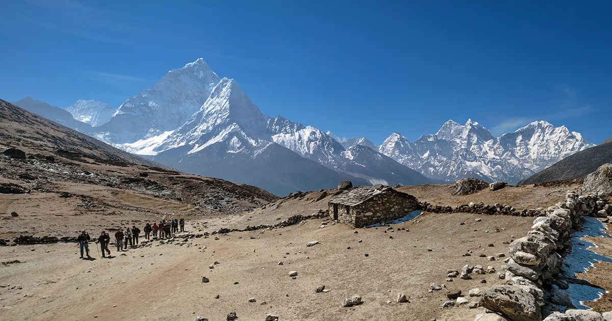 Climbers and Sherpa Guide 