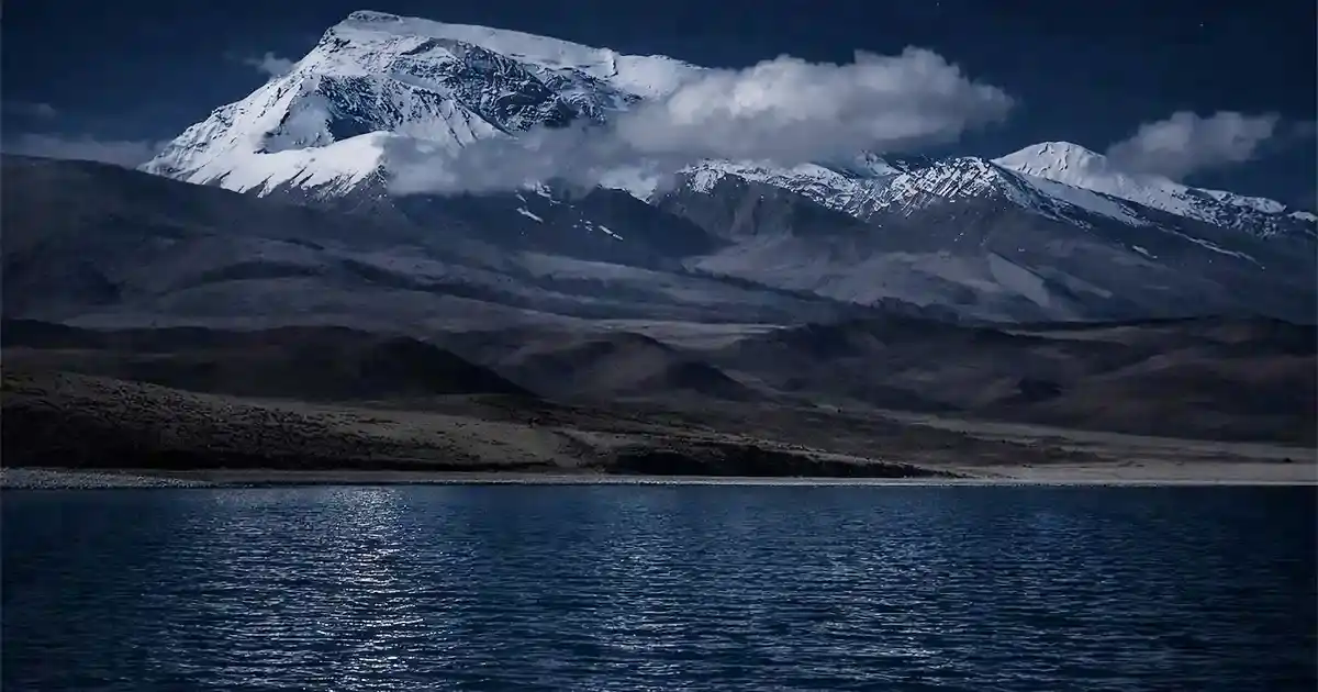 Lake Mansarovar on Full Moon