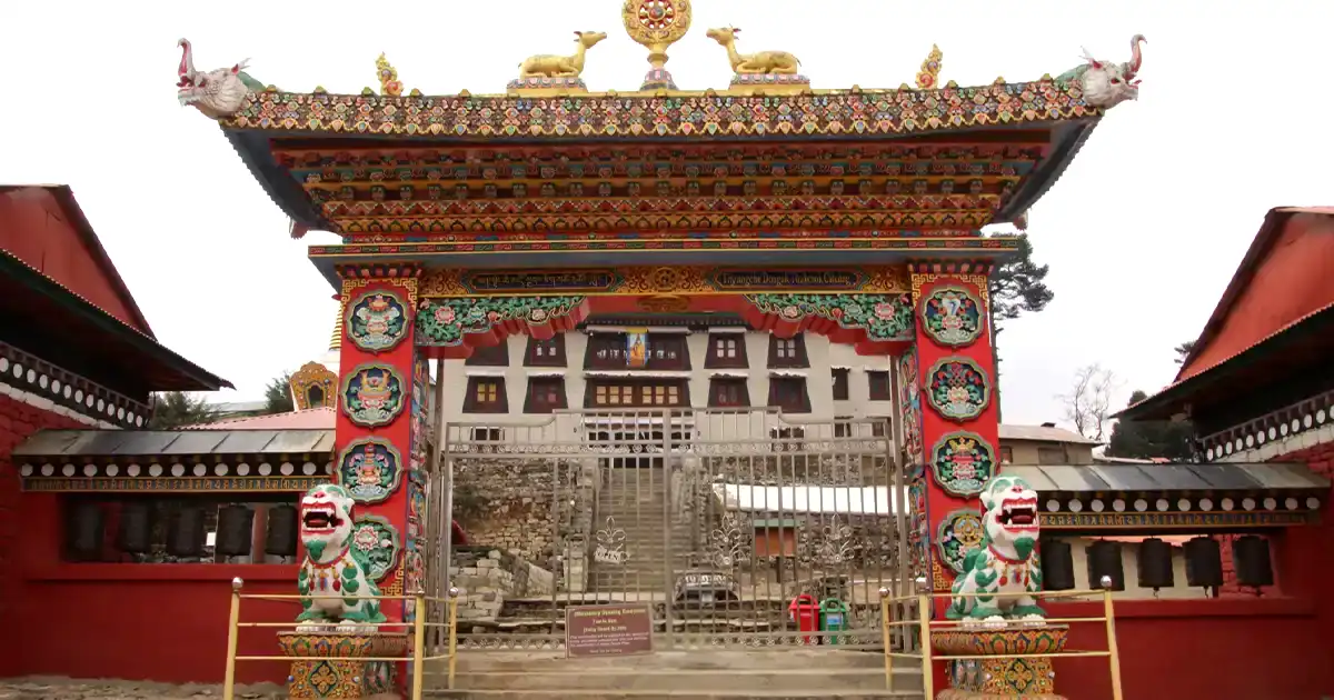 Glimpse of Tengboche Monastery