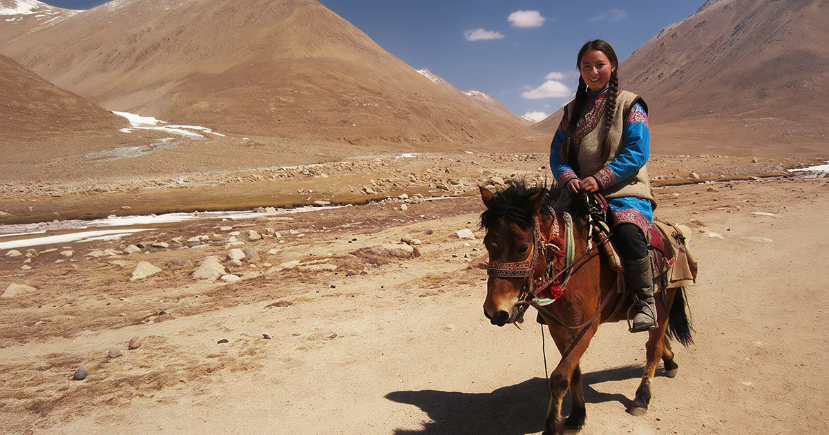 Horse riding in Kailash Kora