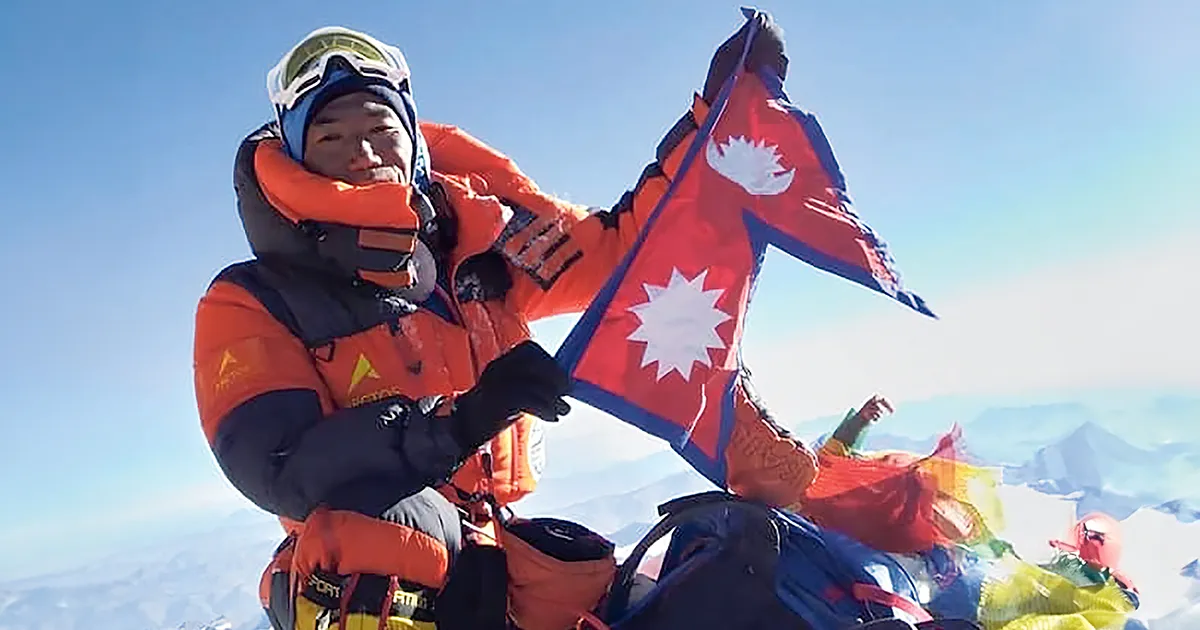Kami Rita Sherpa on Everest Summit