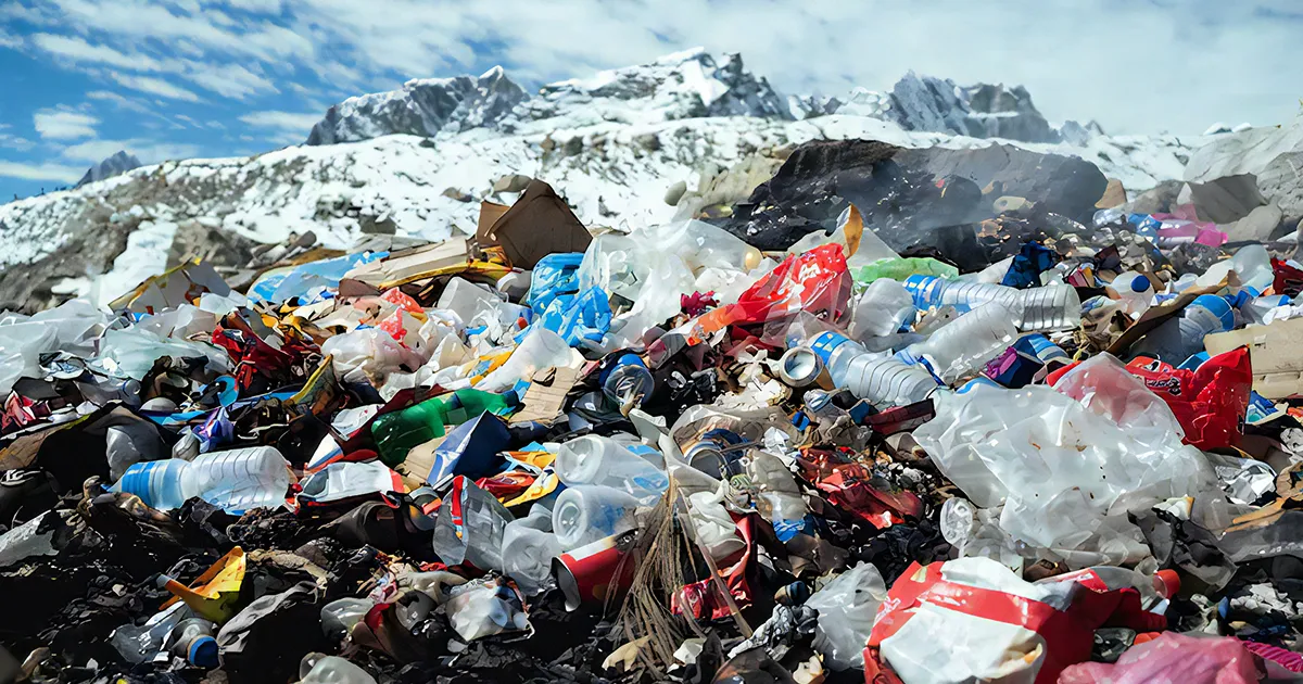 Plastic Bottles and other wastes in Namche Bazaar
