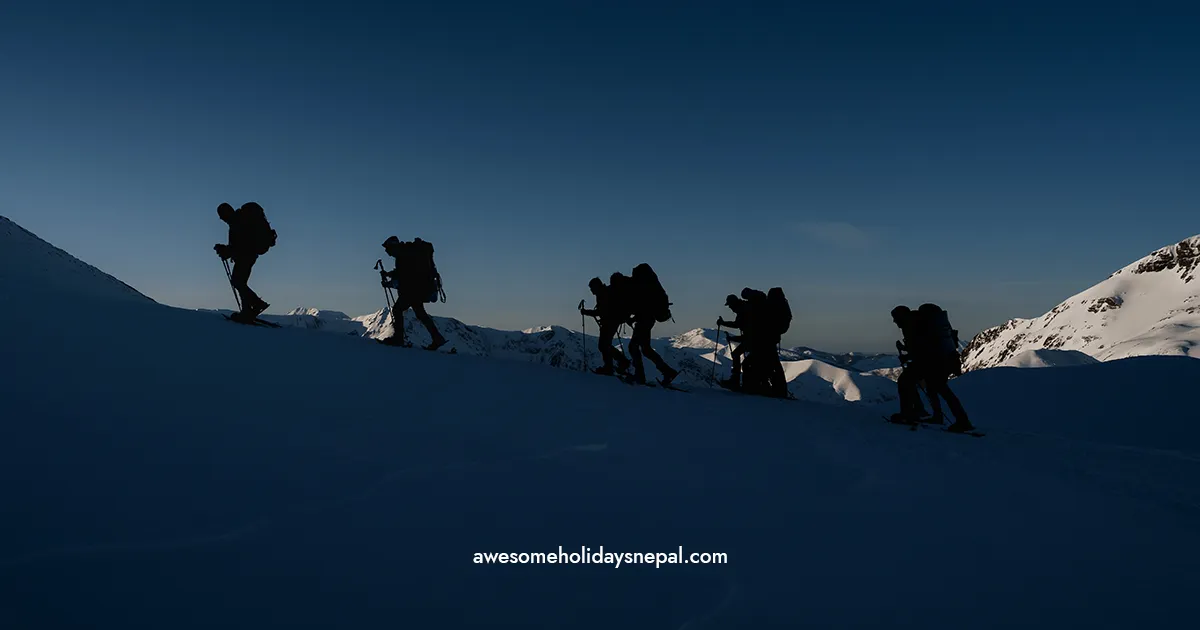 People On Summit Day on Mountains