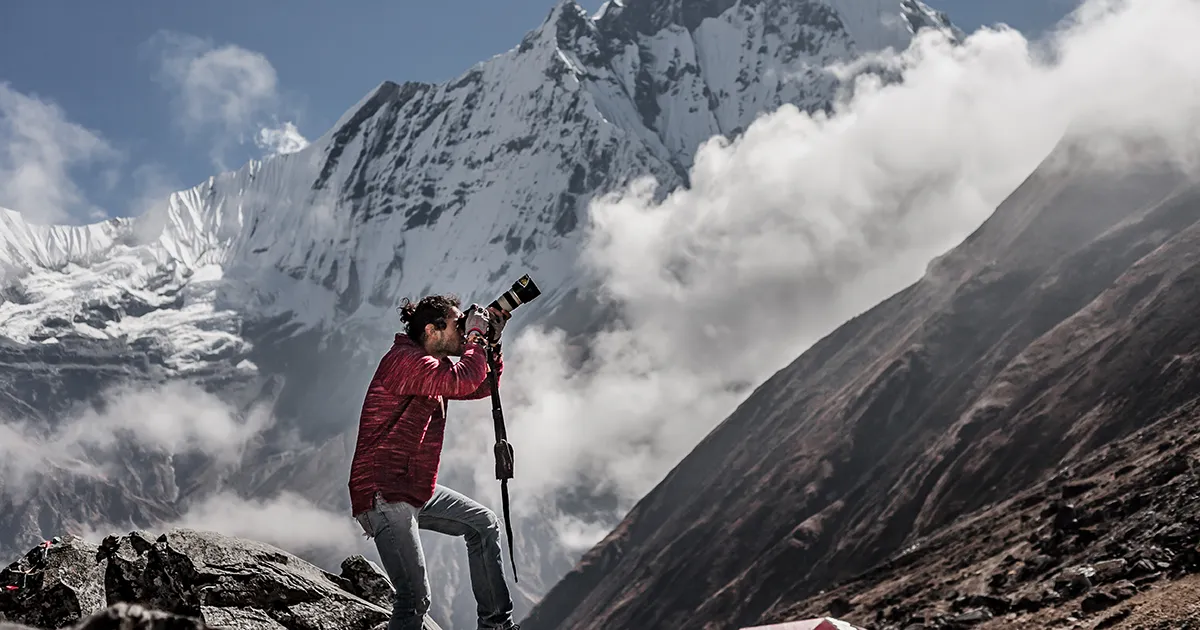 Picture of tourist taking Pictures in Nepal
