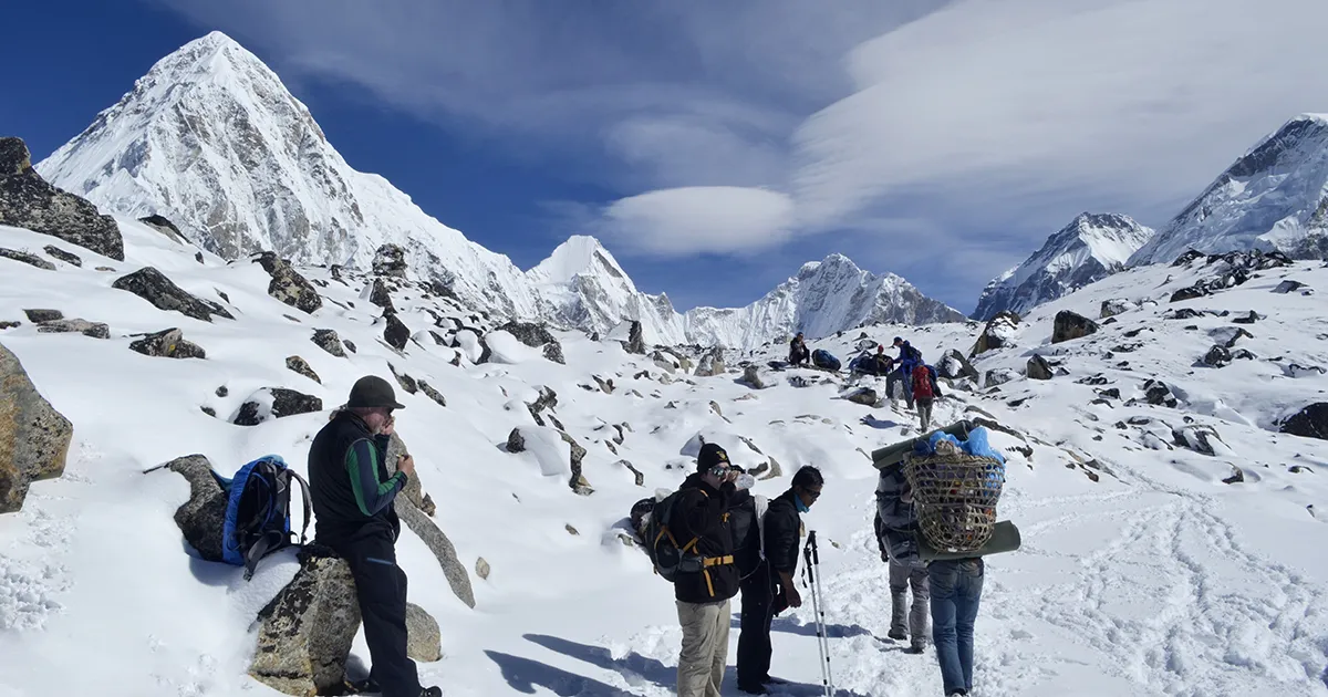 Icy terrain of EBC Trek