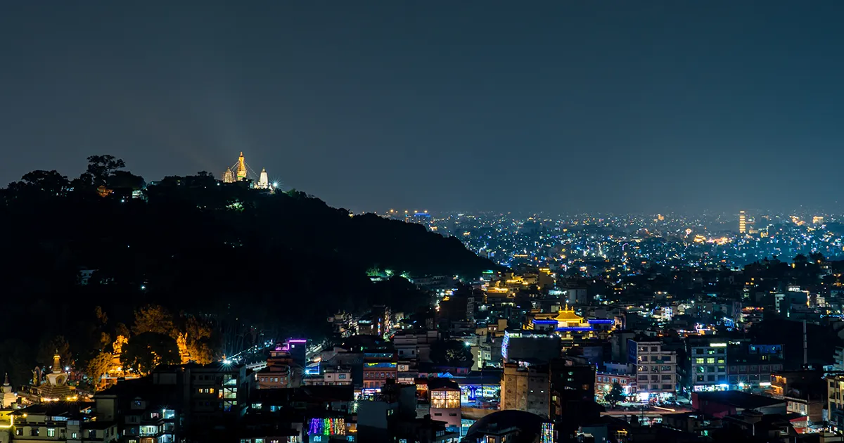 Picture of Lighted Kathmandu City