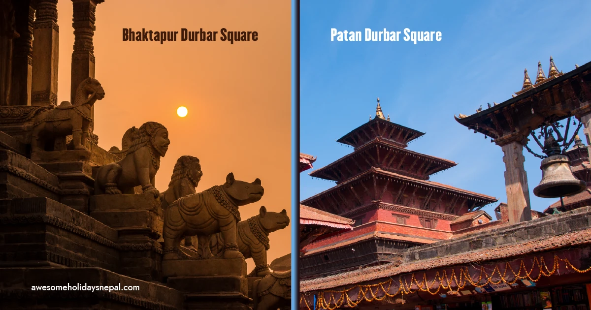 Bhaktapur vs Patan durbar square