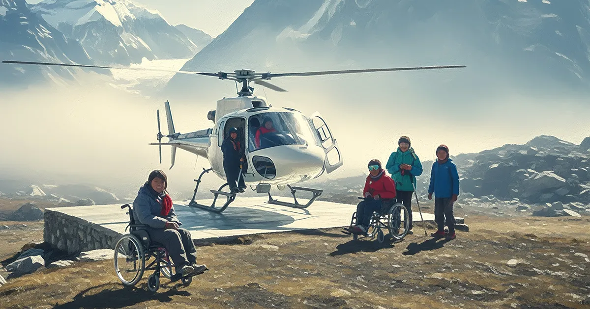 Picture of children and physically disable