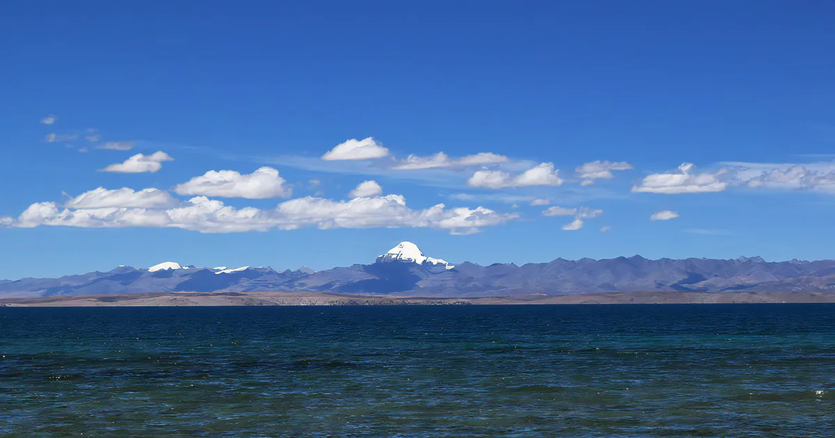 Kailash view from Mansarovar