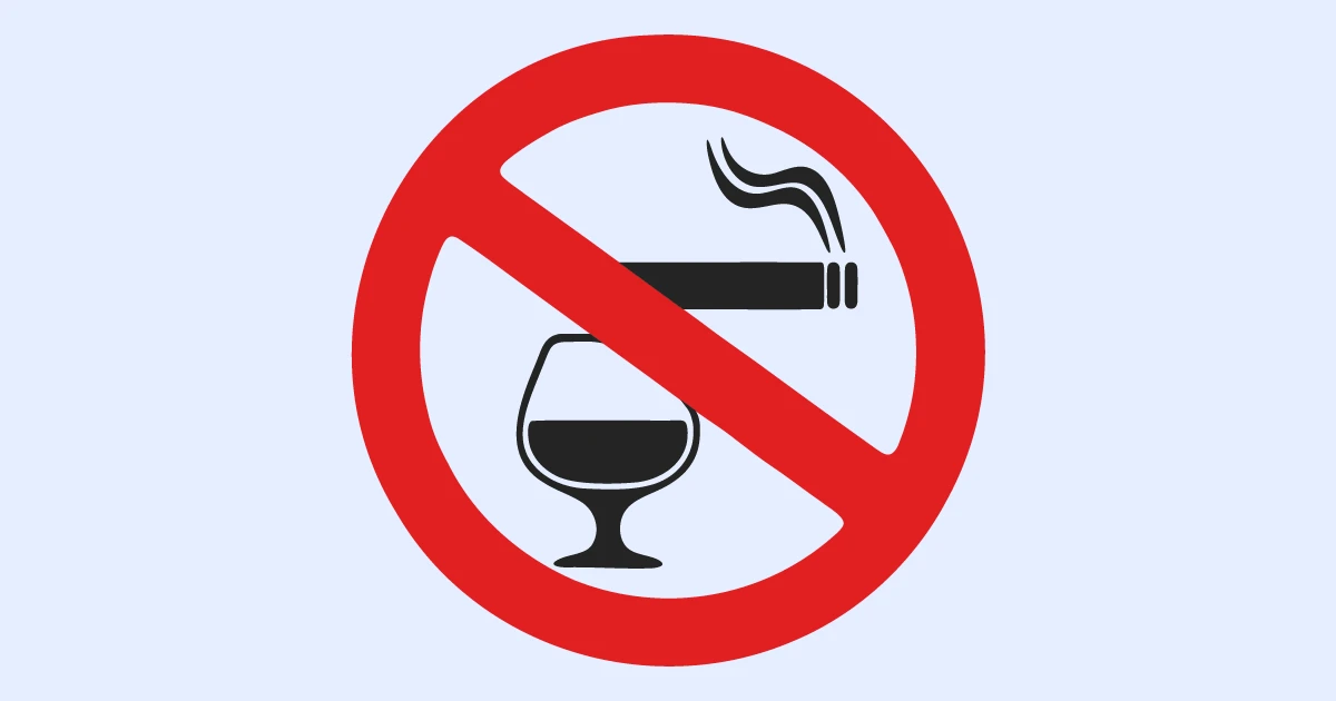 No Alcohol, No Smoking