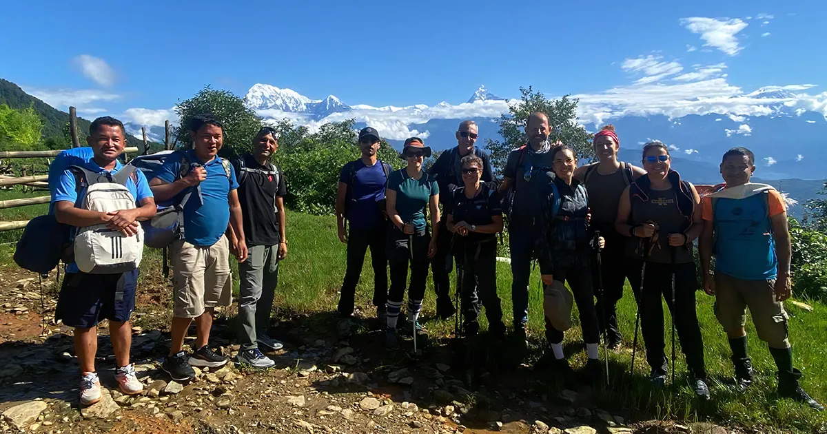 Our Guide with Trekkers