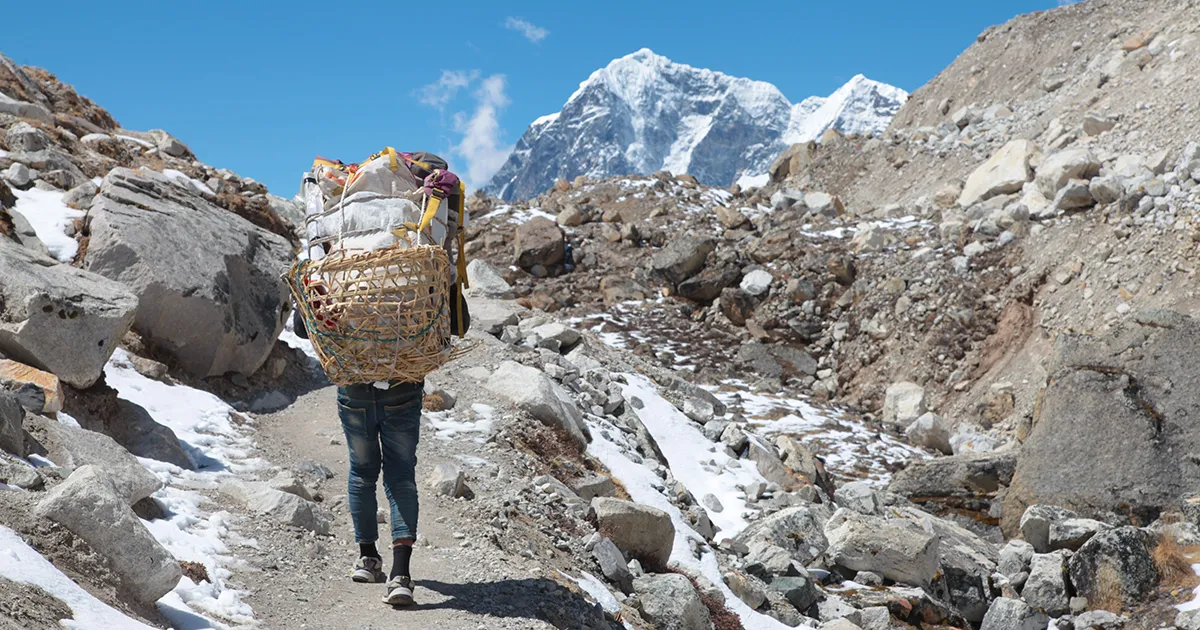 Porters in the Higher Himalayan Trekking Areas
