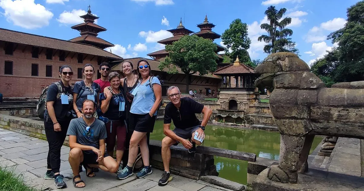 Picture of our guide with trekkers