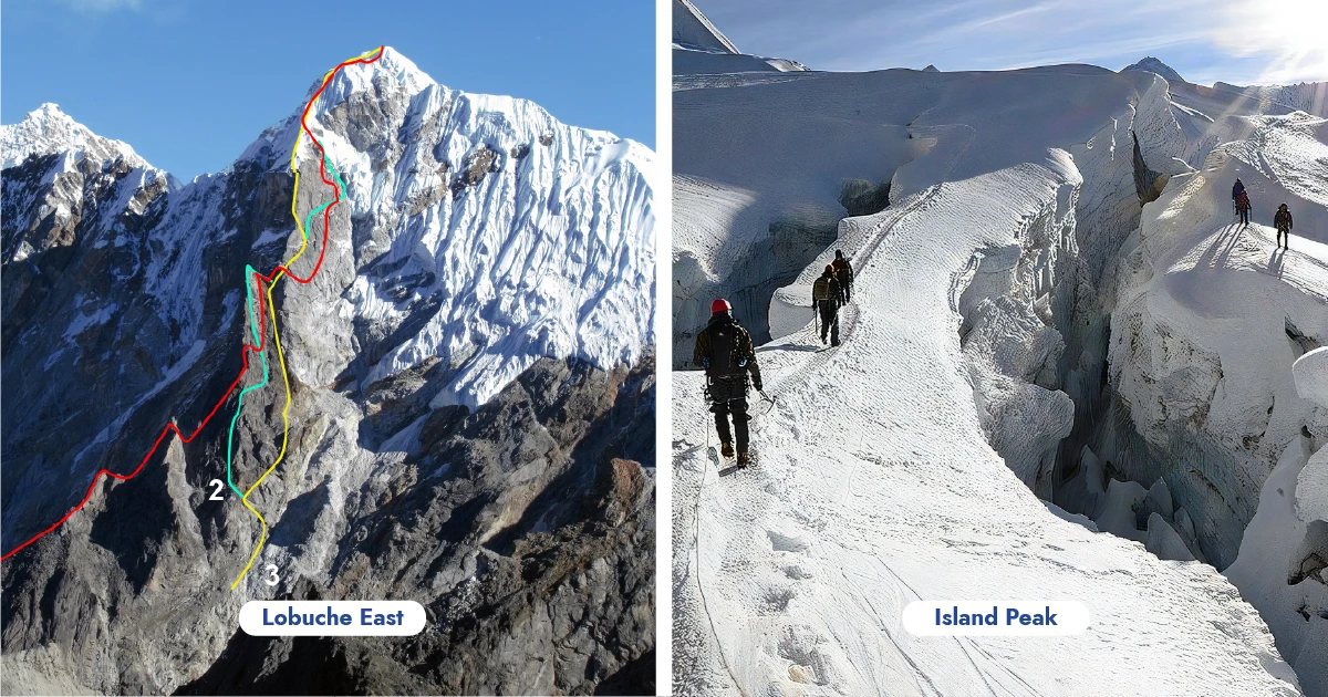 Lobuche East vs Island Peak Elevation