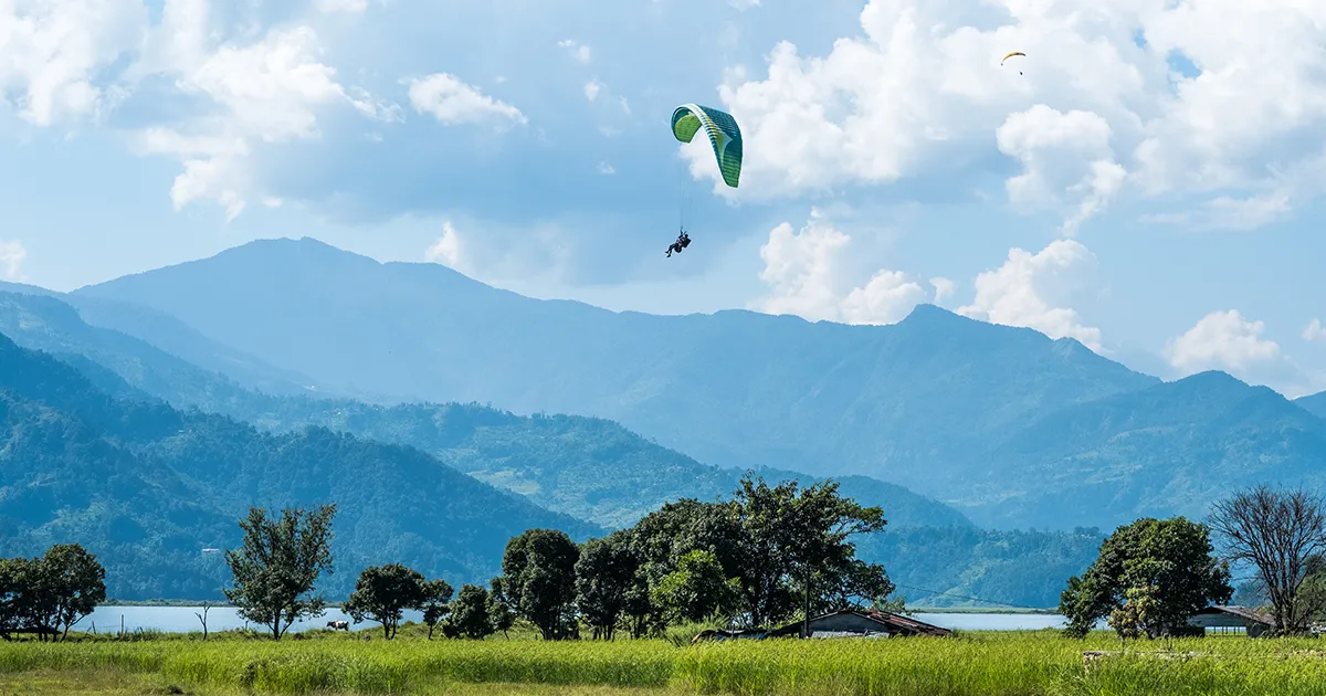 Paragliding in Pokhara View