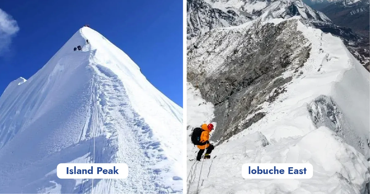 Slope of Island Peak vs Lobuche East