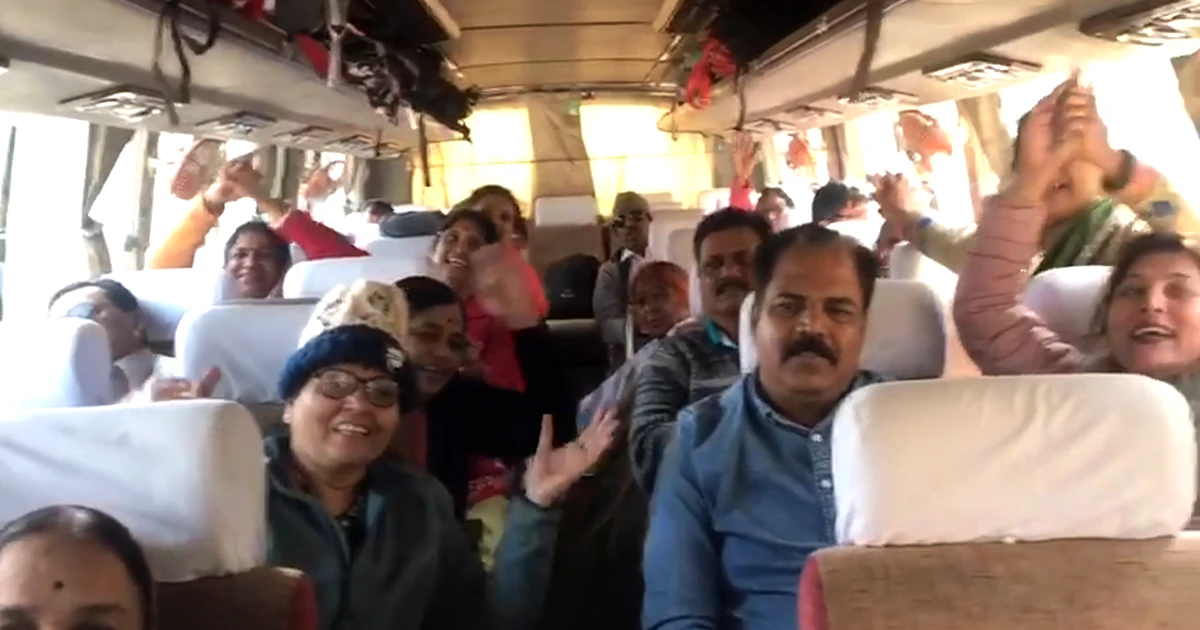 Tourists Sharing Bus Rides