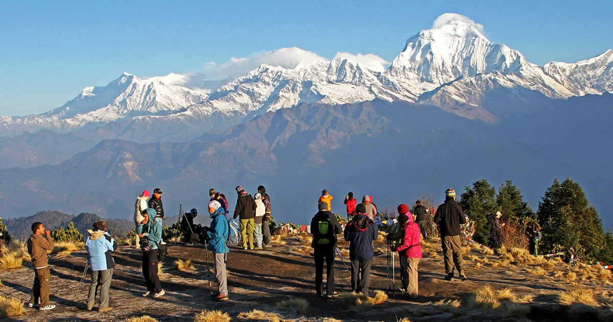Crowd in Ghorepani Poon Hill