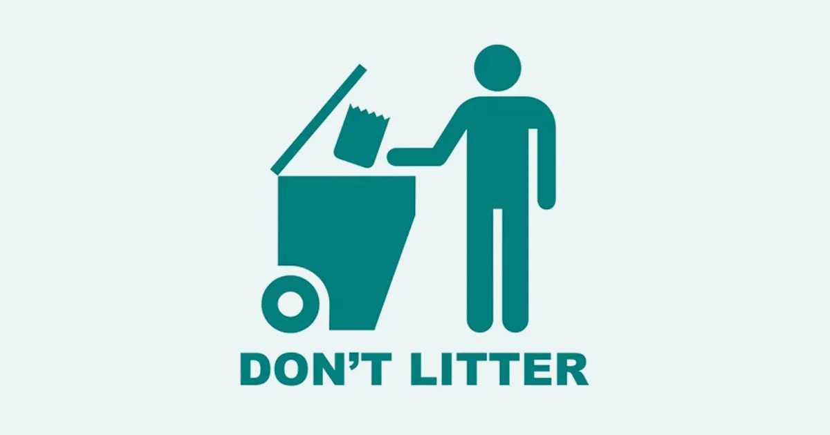 No littering sign inside the Langtang National Park 