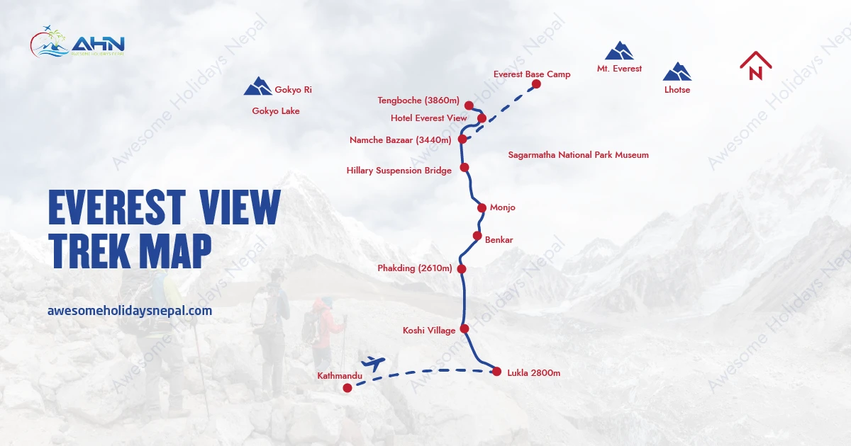 Everest View Trek Route Map