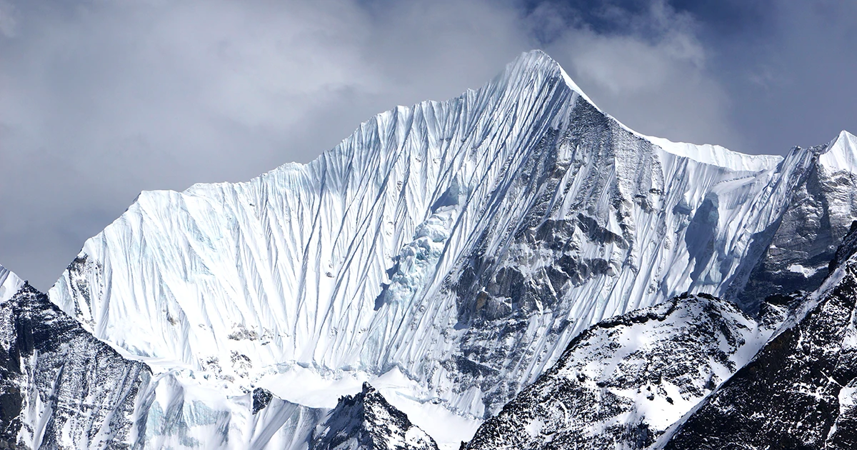 Langtang Lirung in winter
