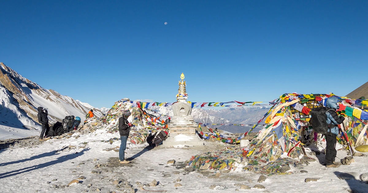 Thorong La pass in autumn