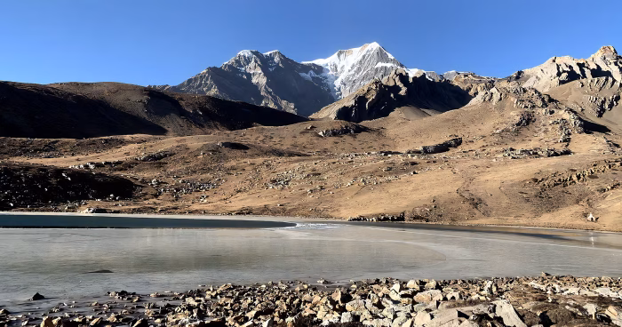 Ice Lake with Mountain Backdrop