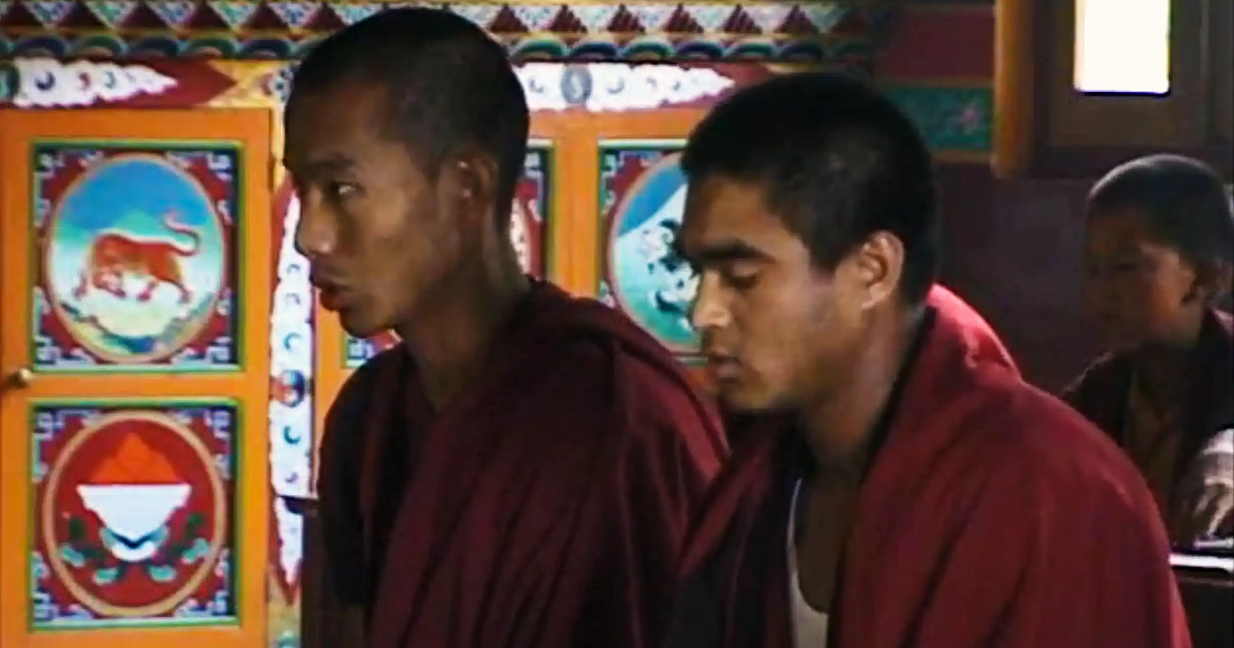 Monks Inside Tibetan Refugee Camp in Pokhara