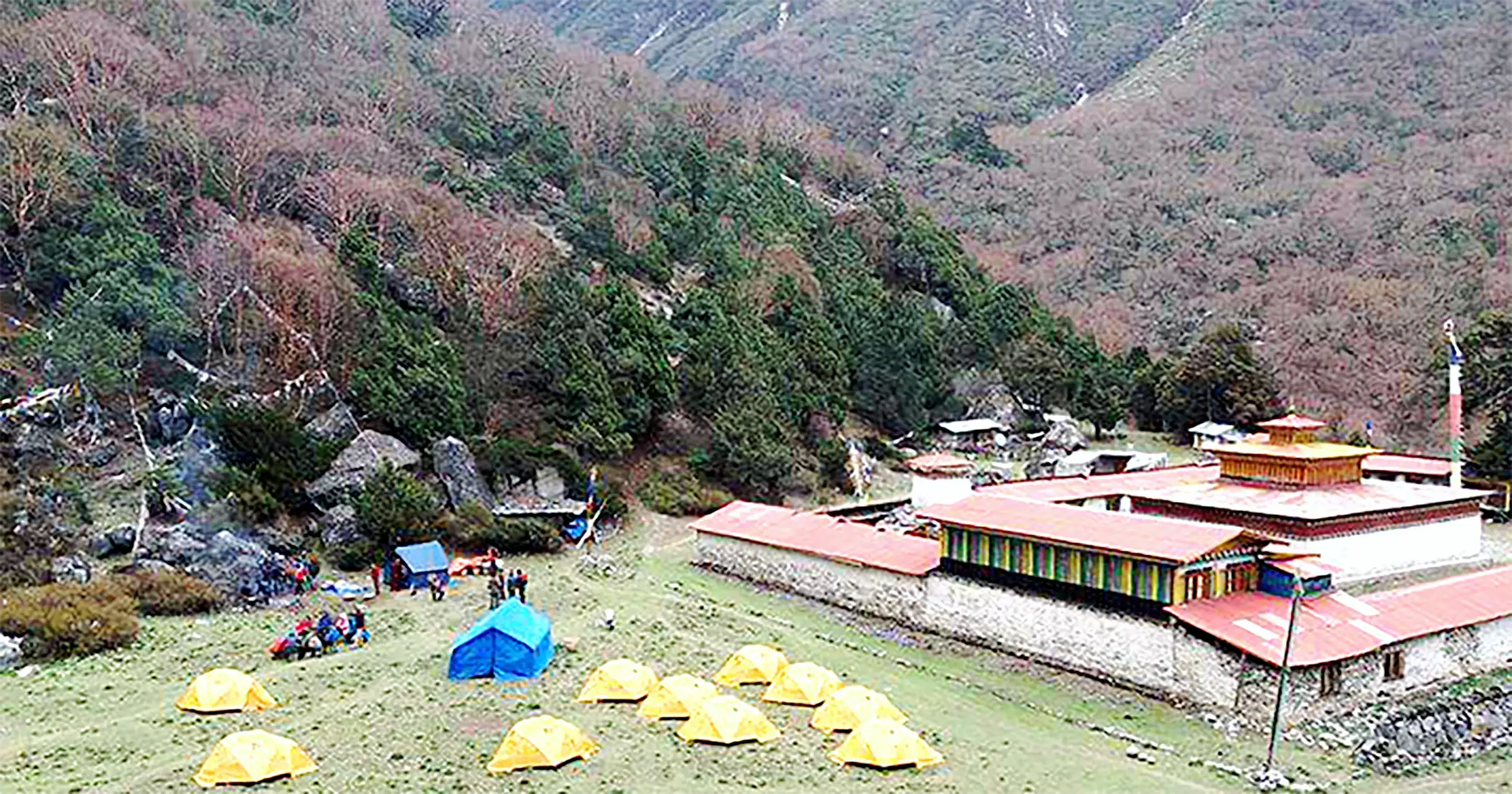 Camping near Lapchi Gompa